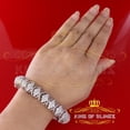 thumbnail image 3 of King Of Bling's White 925 Silver Men's/Womens Bracelet 23.0ct Cubic Zirconia Stone Size 8 Inch, 3 of 9