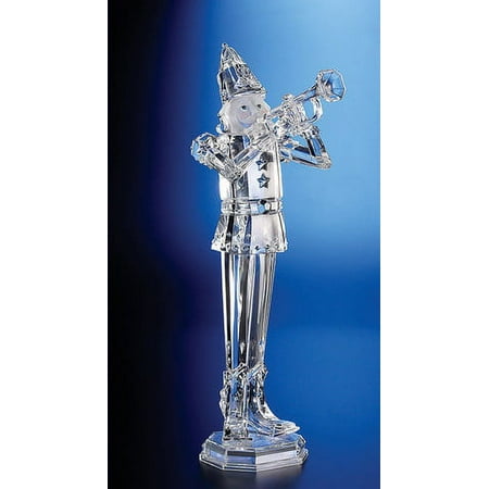 CC Christmas Decor Set of 2 Clear Icy Christmas Nutcracker Trumpeters Figurines 18"