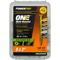 Hillman POWERPRO ONE No. 8 X 2 in. L Star Flat Head Multi-Material Screw 1 lb 121 pk