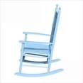 thumbnail image 5 of Outdoor Rocking Chairs | Solid Hardwood Porch Rocker for Porch & Balcony, Sky Blue | Solid Wood | Slat Back, 5 of 8