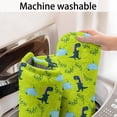 thumbnail image 5 of BrightGreen Cartoon Dinosaurs Leaves Pattern Bathroom Rugs Mat,Non Slip Microfiber Bathroom Rug,Rubber Backing,Soft Bathroom Mats for Bathroom Floor,Tub and Shower,17x30in(43x75cm), 5 of 5