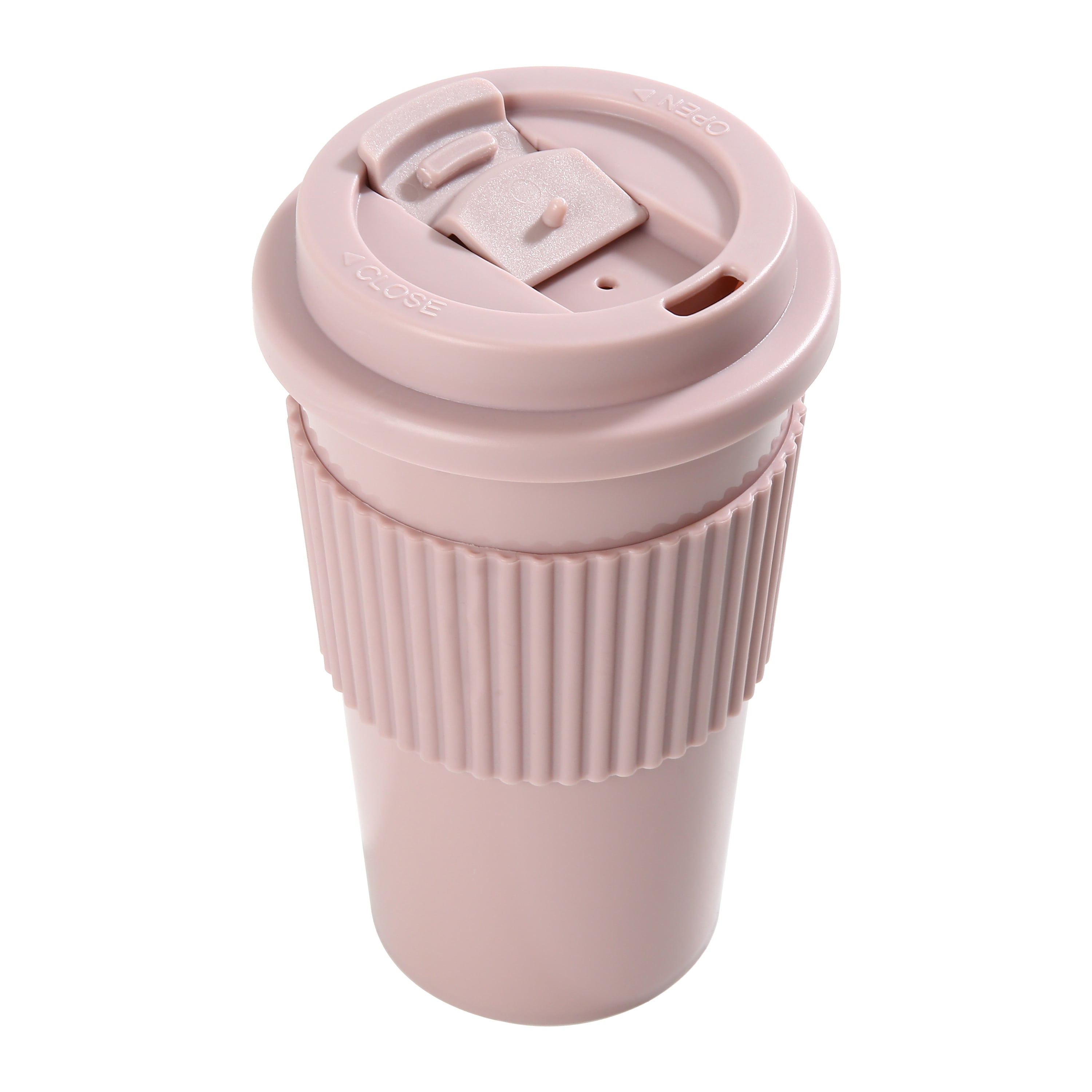 Mainstays 18oz Plastic Coffee Tumbler, Pink