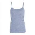 thumbnail image 3 of ZOELNIC Womens Girls Strap Built In Bra Padded Self Mold Bra Tank Top Camisole Cami, 3 of 6