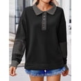 thumbnail image 3 of Zeagoo Fall Sweatshirts for Women Button Up Tops Henley V Neck Pullover Casual Comfy Shirts Fashion Clothes, 3 of 6