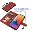 thumbnail image 3 of Tiflook For iPhone 13,14,14 Pro,14 Plus,14 Pro Max Case, Wallet Case,iPhone 14 PU Leather Case, Luxury PU Leather ID Card Holder Slots [Kickstand Feature] [Wrist Strap] Carrying Flip Cover [Wine], 3 of 6