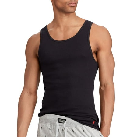 POLO RALPH LAUREN Black Classic Fit Ribbed Tank Top, US Medium, NWOT
