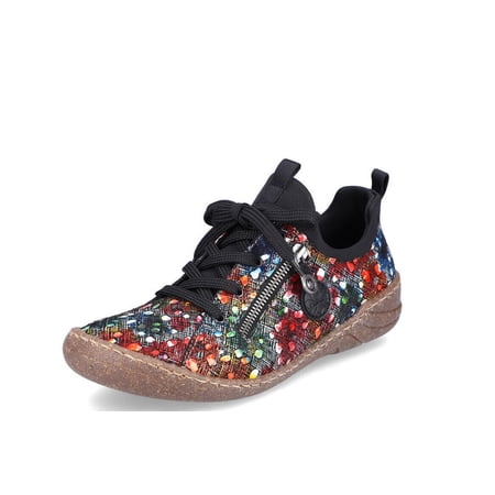 Rieker Women's 54573-90 Lace-Up Side-Zip Sneakers, Multi, Size EU 42
