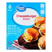 Great Value Cheeseburger Sliders, 11.1 oz, 6 Count (Frozen)