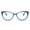 Pacific Blue, variant on 2SeeLife Narrow Cat Eye Reading Glasses for Women – Small–Medium Fit, Sturdy Frame, Spring Hinges, Stylish Cateye Readers, Purple, +2.00