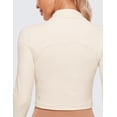 thumbnail image 5 of CRZ YOGA Butterluxe Mock Turtleneck Long Sleeve Crop Top Slim Fit Workout Casual Shirt, 5 of 6