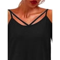 thumbnail image 3 of DYMADE Women Solid Color Loose Sling Long Sleeve T-shirt, 3 of 4