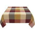thumbnail image 3 of Checkered Fall Square Tablecloth 54x54 Inch,Red Brown Harvest Plaid Table Cloth,Stain Resistance Polyester Autumn Country Table Covers for Kitchen Dining,Small Tablecloth for Parties Picnic, 3 of 5