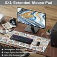 thumbnail image 6 of Large Boho Rainbow Desk Mat 31.5x15.7 inch Extended NonSlip Gaming Keyboard Mousepad Thick Stitched Edges Waterproof Mouse Mat Scandi Rainbow and Stars Clouds Design, 6 of 6