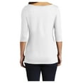 thumbnail image 2 of Yellow Rooster Women 3/4-Sleeve T-Shirts Female T-Shirt Bright White XS, 2 of 6