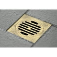 thumbnail image 3 of Kingston Brass BSF4262AB 4 in. Watercourse Symmetric Square Grid Shower Drain, Antique Brass, 3 of 4