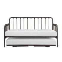 OakvillePark LaPrele Metal Daybed with Lift-Up Trundle, Twin/Twin, Dark Bronze