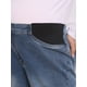 thumbnail image 5 of INSPIRE CHIC Pantalones de maternidad de mezclilla para mujer, corte acampanado, elásticos, de tiro medio, con dobladillo deshilachado, pantalones de embarazo, jeggings 2XL gris azul, 5 of 6