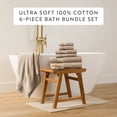 thumbnail image 3 of Noble Linens 6 Piece Essential Cotton Bath Towel Set, 3 of 14