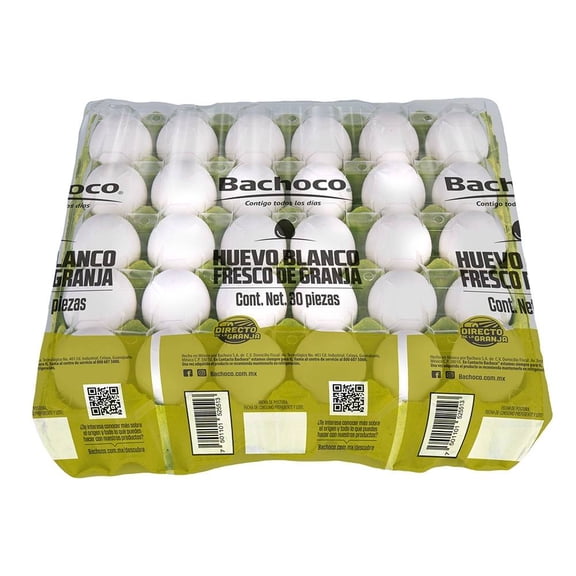 Huevo blanco Bachoco 30 pzas