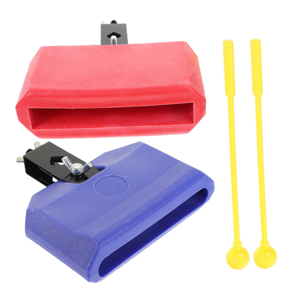 OUNONA 2 Sets Jam Block Drum Parts Percussion Set Cowbell Instrument Accessories Drum Pedal Beater Mount Holder For Marching Drum Sticks Drummer Sticks