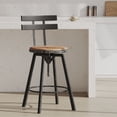 thumbnail image 1 of Jutte Firwood Smooth Back Bar Stool, Black Brush Silver, 1 of 7