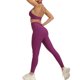 thumbnail image 4 of Traje de ejercicio de fitness para yoga con cintura en V y bolsillos laterales en la cadera con tirantes ajustables tipo halter, 4 of 6
