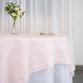 thumbnail image 2 of Efavormart 90"X90"  Blush | Rose Gold Accordion Crinkle Taffeta Table Overlay - Perfect for Wedding Ceremonies, Party, Event, Banquet, and Decoration - Excellence of Class and Vibrancy - Imperial Lu, 2 of 11