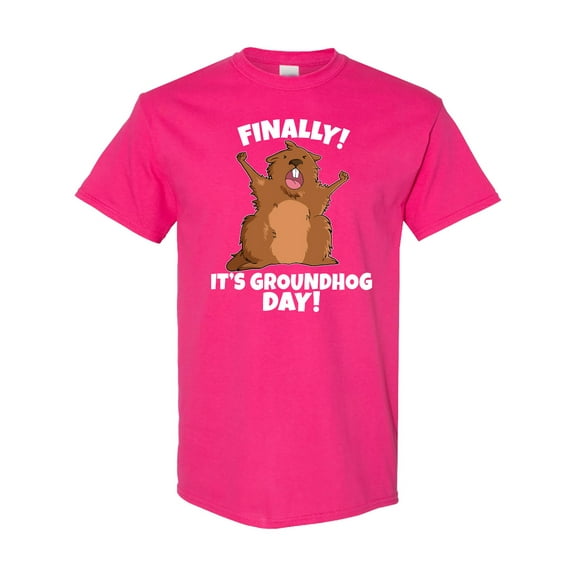 Inktastic Finally It's Groundhog Day T-Shirt