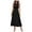 Black, variant on Summer Dress Female Casual V Neck Dot Ruffle Sleeveless Beach Sun Dress Beach Vacation