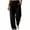 Black, variant on Plus Size Women Sweatpants Elastic High Waist Wide Leg Active Pants Solid Walking Casual Trousers S-3XL