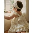 thumbnail image 4 of Baby Girls Shorts Outfits Fly Sleeveless Ruffled Cami Tops with Shorts and Heaband Set, 4 of 7