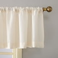 thumbnail image 2 of Mainstays Lauren Semi-Sheer Textured Solid Rod Pocket Curtain Valance, Cream, 56"W x 17"L, 2 of 6