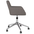 thumbnail image 3 of vidaXL Swivel Dining Chairs 2 pcs Dark Grey Fabric, 3 of 5