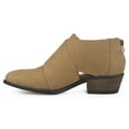 thumbnail image 3 of Brinley Co. Women's Cross Over Faux Suede Booties, 3 of 7