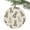 Beige, variant on Easter Bunny Tail Cartoon Style Christmas Ceramic Ornament 2025,3" Round Xmas Tree Hanging Accessories with Gold Ribbon