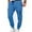 650#Blue, variant on Cargo Joggers for Men High Waisted Scrub Joggers Draswstring Elastic Waist Stretchy Scrub Pants with Zip Pockets Beige M
