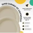 thumbnail image 6 of Exquisite Off-White 7" Heavy Duty 350 GSM Disposable Plastic Party Plates - 50 Count, 6 of 8