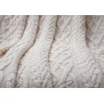 thumbnail image 6 of SAOL Braided Cable Knitted Soft Wool Blend Throw Blanket Irish Aran Bedcover 75''x46'' Natural White Made in Ireland, 6 of 6