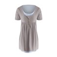 thumbnail image 4 of gakvbuo summer dresses for women 2024 vacation trendy Fashion Women Casual Sexy Solid Summer Short Sleeve Pullover U-Neck Button Fold Dress, 4 of 5