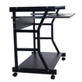 thumbnail image 3 of UBesGoo Mobile & Compact Complete Office Computer Workstation Desk Black, 3 of 5