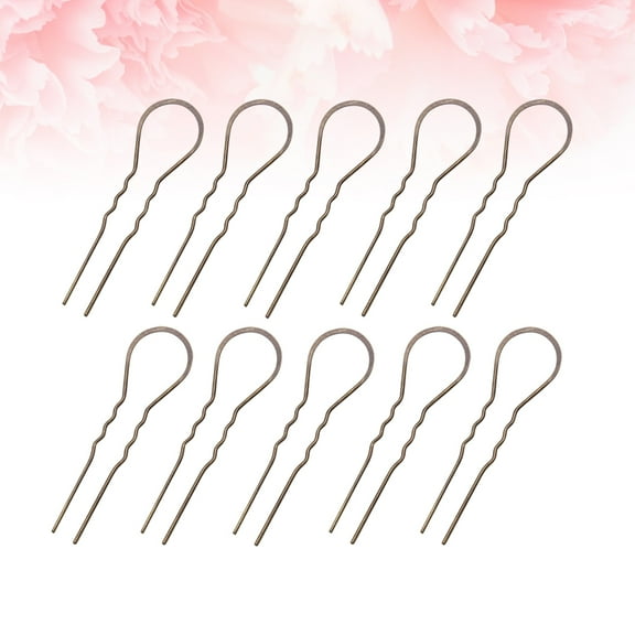 MLINS  10 Pcs U Pins Hair Shaped Big Wave Hairpin Easy-to-use Accessories