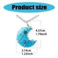 thumbnail image 3 of lanema Wire Wrapped Star Crescents Pendant Fashionable Wrapped Moon and Star Pendant Natural Stone Accessory for Daily Wear, 3 of 15