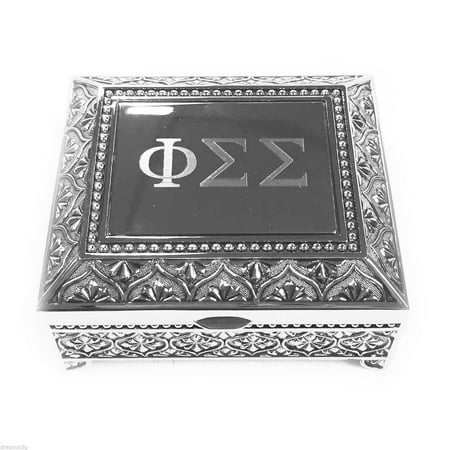 Phi Sigma Sigma Vintage Footed Jewelry/Pin Box