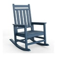 thumbnail image 2 of 1PC Adirondack Outdoor Rocking Chair, All Weather HDPE Plastic Patio Rocker Chair with Wide Armrests, Classic Fire Pit Chair for Porch, Deck, Lawn, Garde, 380LBs, Easy to Install, 2 of 8