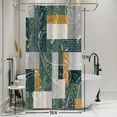 thumbnail image 5 of Abstract Boho Shower Curtain Bohemian Paisley Print Modern Geometric Plaid Pattern Shower Curtains for Bathroom Waterproof Fabric Decor Set with Hooks, 36W x 72H Inch, 5 of 6
