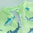 thumbnail image 6 of HCNTES Boys one Piece Swimsuit Zipper Rash Guard Kids Long Sleeve Bathing Suits UPF 50+ Sun Protection Swimwear 2-9Y(Green,12-18 M), 6 of 7