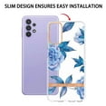 thumbnail image 5 of Allytech Samsung Galaxy A32 5G Case [NOT for A32 4G], Flower Series Crystal Clear Back Cover Flexible TPU Silicone Shockproof Drop Proof Anti-yellow Case Cover for Galaxy A32 5G, Blue Flower, 5 of 5