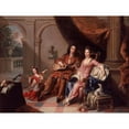 thumbnail image 3 of Jacob van Schuppen 24x19 Black Modern Framed Museum Art Print Titled - The Guitar Player, 3 of 5