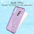 thumbnail image 3 of Dteck Clear Glitter for Samsung Galaxy S23 Plus,Military Drop Protection Sparkly Shiny Bling Slim Thin Soft Rubber Protective Phone Cover for Galaxy S23+,Purple, 3 of 6
