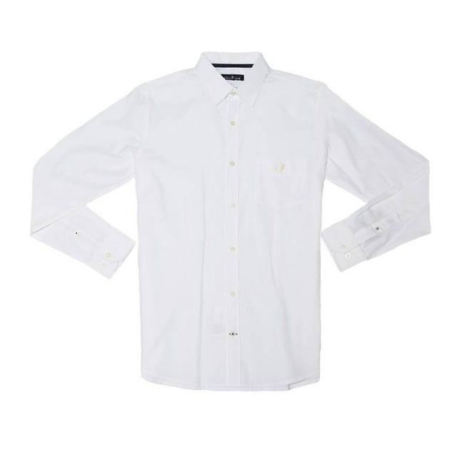 Camisa Polo Club Talla CH Lisa con Bolsillo en Pecho Blanco